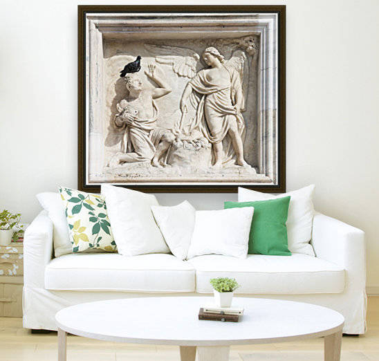 Carving on facade on Milan Cathedral; Milan, Lombardy, Italy by PacificStock