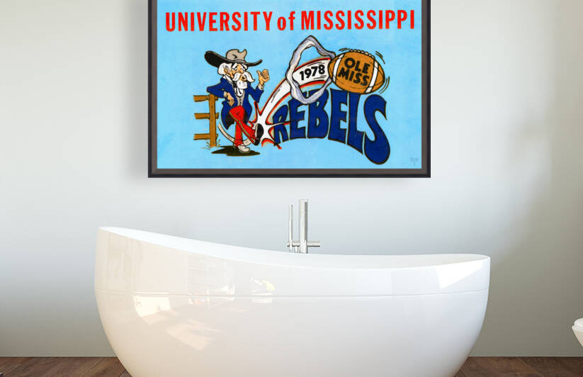 1978 Ole Miss Rebels Football Art  by Row One Brand