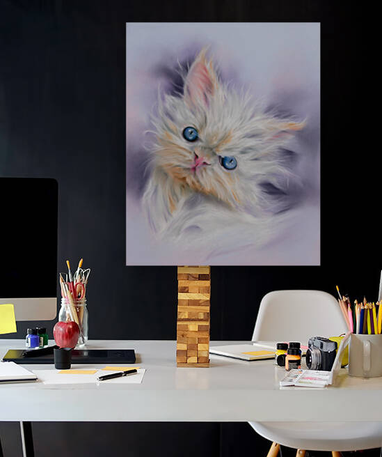 Persian Kitten with Blue Eyes by MM Anderson