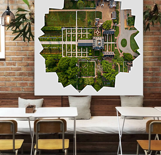 Top down view of Governors Palace in Williamsburg Virginia by Steve Heap