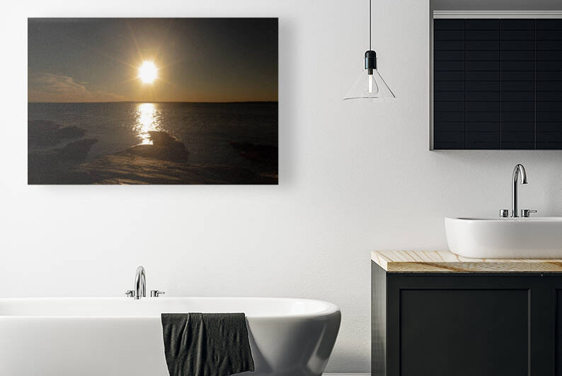 Sunset Star at Golden Hour Over Jamestown by Palumbo Photography