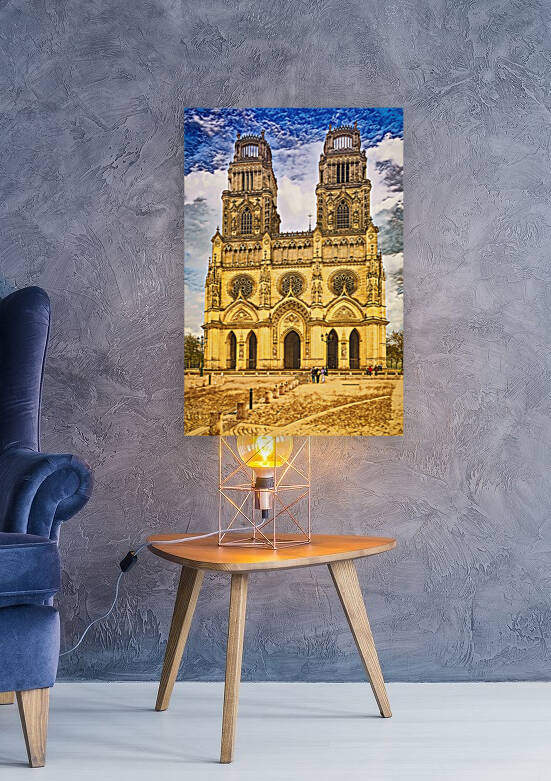 Beautiful facade of the Orleans cathedral - CR2304-8915-REMIX by JordiCarrio