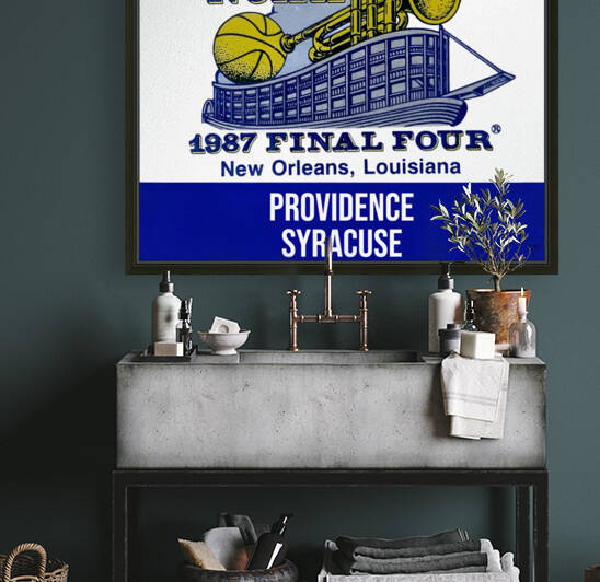 1987 NCAA Final Four Basketball Art by Row One Brand
