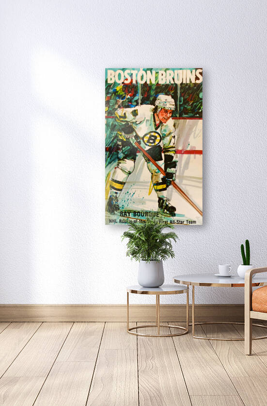 1980 Boston Bruins Hockey Art by Row One Brand