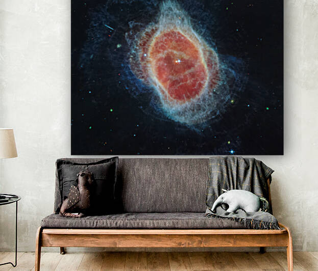 Southern Ring Nebula MIRI Image by NASA Images