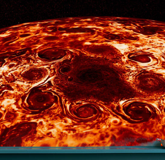 Jupiter s Polar Cyclone Storms by NASA Images