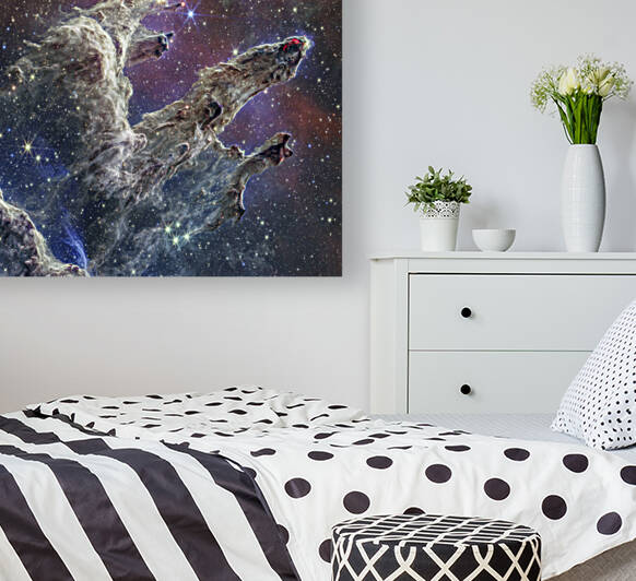 Pillars of Creation NIRCam and MIRI Composite Ima by NASA Images