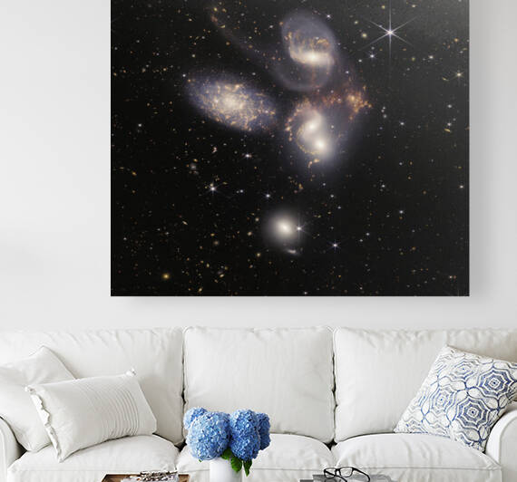 Stephan s Quintet NIRCam and MIRI Composite Image by NASA Images