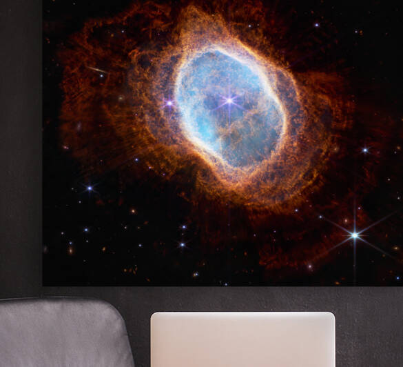 Southern Ring Nebula NIRCam Image by NASA Images