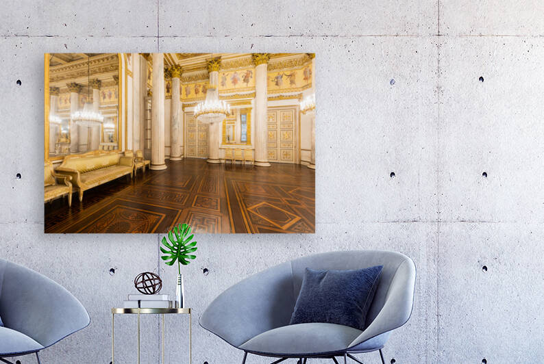 Royal Palace Ballroom. Luxury elegant ancient interior vintage  by Paolo Modena