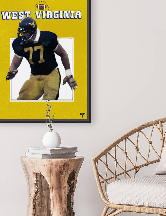 1985 West Virginia Football Art by Row One Brand