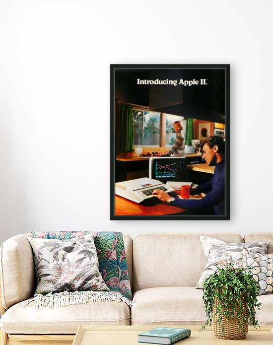 1977 Apple II Computer Advertisement Art by Row One Brand