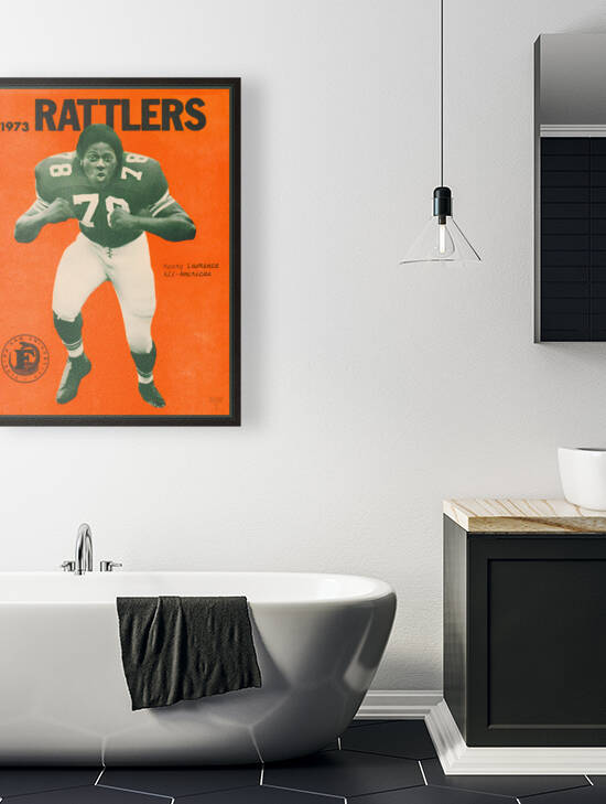 1973 Florida A&M Rattlers Football Art by Row One Brand