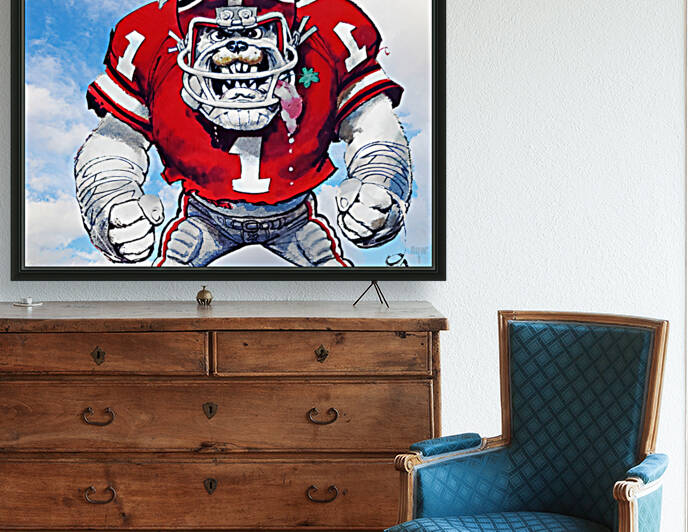 Jack Davis Georgia Football Art Remix by Row One Brand