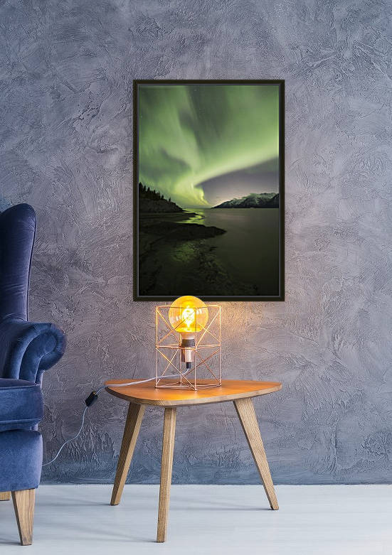 Aurora Borealis dancing above the Chugach Mountains and Turnagain Arm, Kenai Peninsula, Southcentral, Alaska by PacificStock