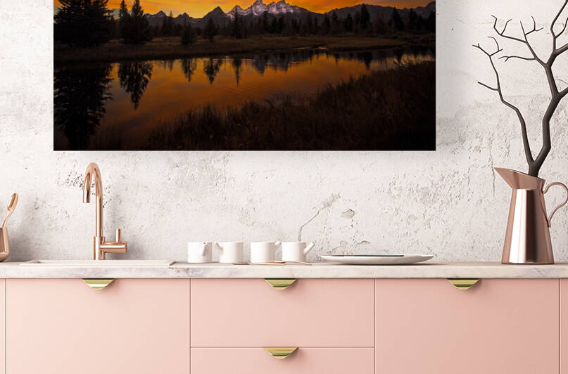 Teton Mountain Sunset by Jim Radford