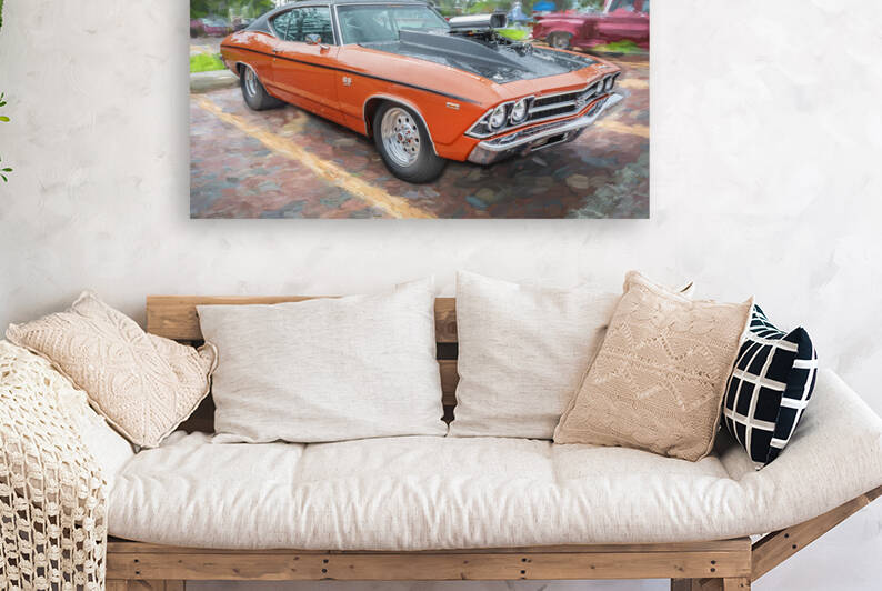 1969 Orange Chevy Chevelle SS 396 X 1 by Rich Franco