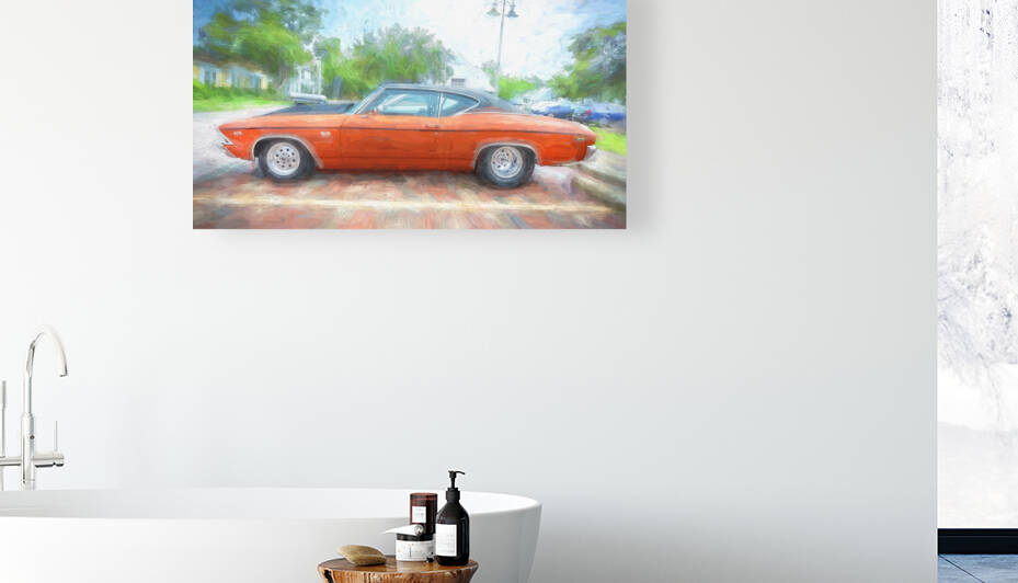 1969 Orange Chevy Chevelle SS 396 X 8 by Rich Franco