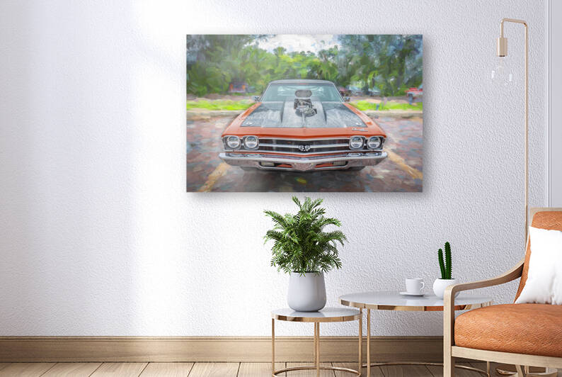 1969 Orange Chevy Chevelle SS 396 X 12 by Rich Franco