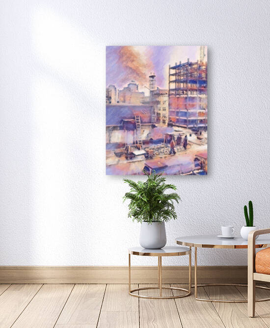 Construction Workers Downtown Houston by aiddia