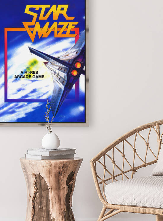 1982 Star Maze Video Game Art by Row One Brand