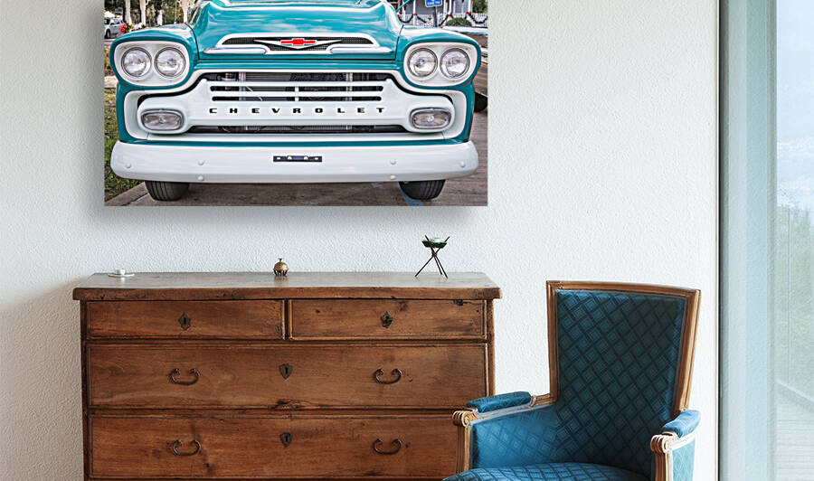 1959 Bue Chevy Pick Up Truck Apache Series X102 by Rich Franco