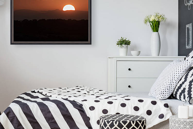 Setting sun overtop of the African landscape; South Africa by PacificStock