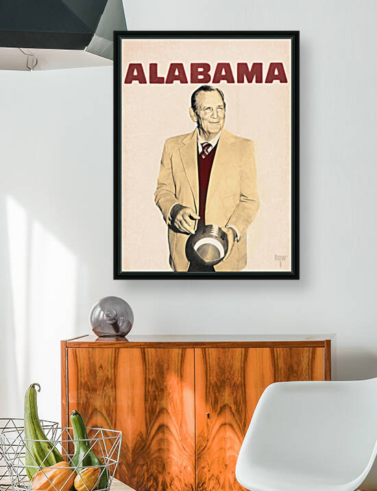1982 Alabama Football Bear Bryant Art by Row One Brand
