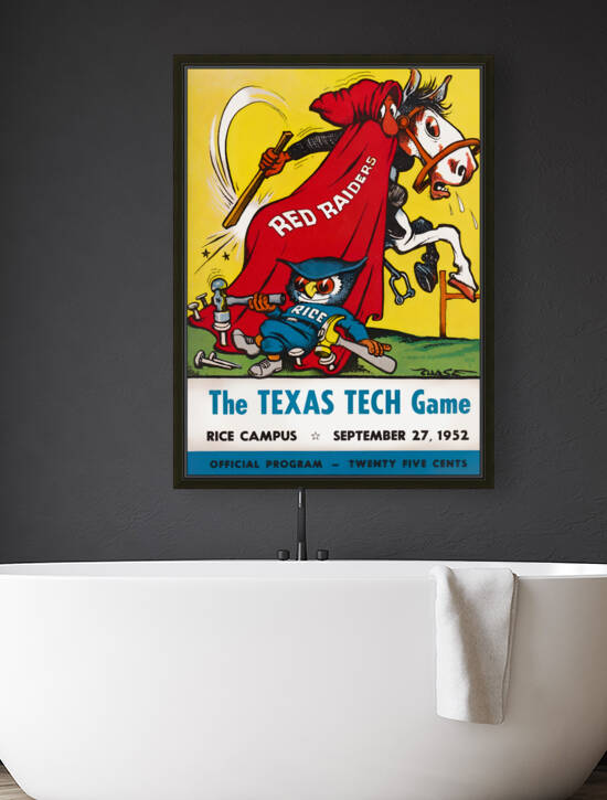 1952 Rice vs. Texas Tech Football Program Art by Row One Brand