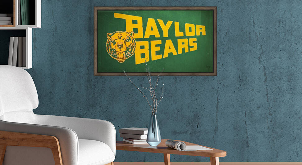 Baylor Bear Throwback Art by Row One Brand