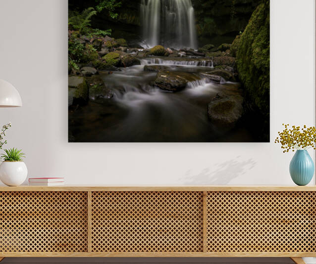 Longford waterfall in Neath Abbey by Leighton Collins