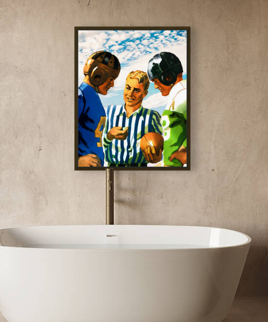 1939 Coin Toss Football Art by Row One Brand