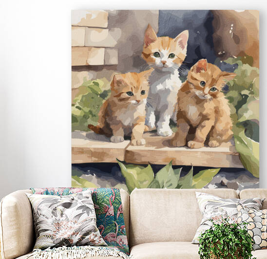 Kitten Trios Garden Adventure by Wissam Ramadan