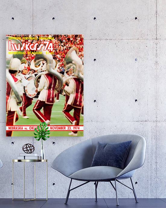 1974 Oklahoma vs. Nebraska Football Cover Art by Row One Brand