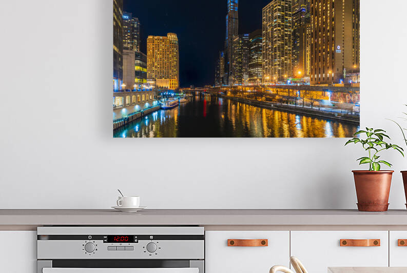 Chicago River and City from DuSable Bridge PDT 57 by Brian Gavin