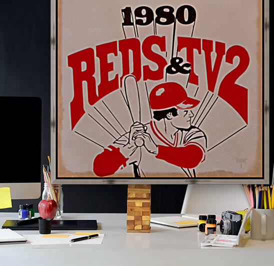 1980 Cincinnati Reds TV2 Art by Row One Brand