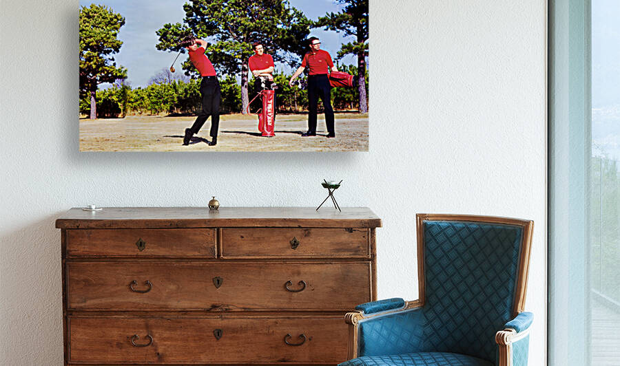 Vintage Arkansas Razorbacks Golf Art by Row One Brand