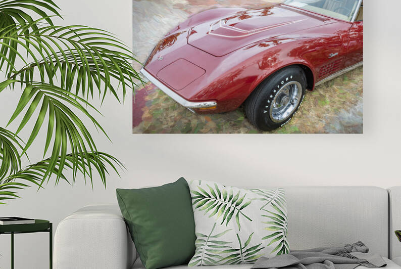 1970 Red C3 Corvette LT1 Convertible X 3 by Rich Franco