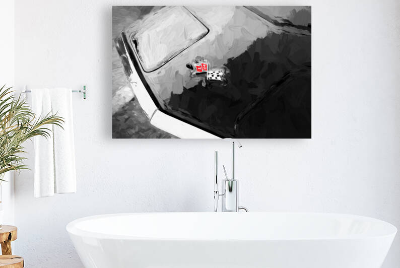 1970 Red C3 Corvette LT1 Convertible X 8 by Rich Franco