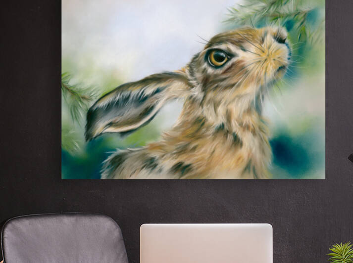 Hare Scenting the Approach of Winter by MM Anderson