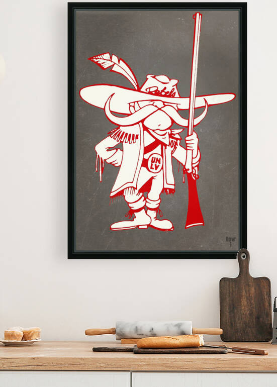1985 UNLV Rebels Mascot Art by Row One Brand