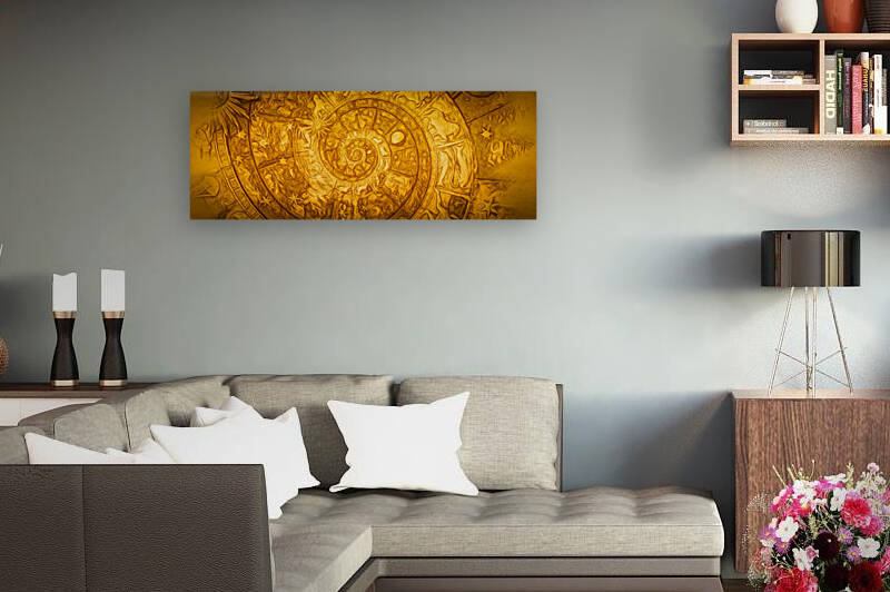 Astrological background. Vintage illustration art grunge design by Paolo Modena