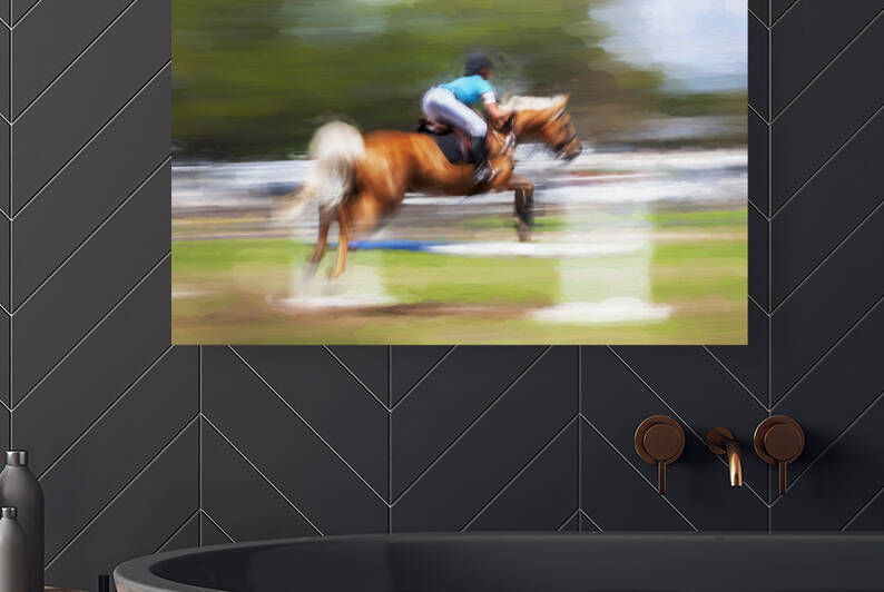 Horse Jumping at Rocking Horse StablesX100 by Rich Franco