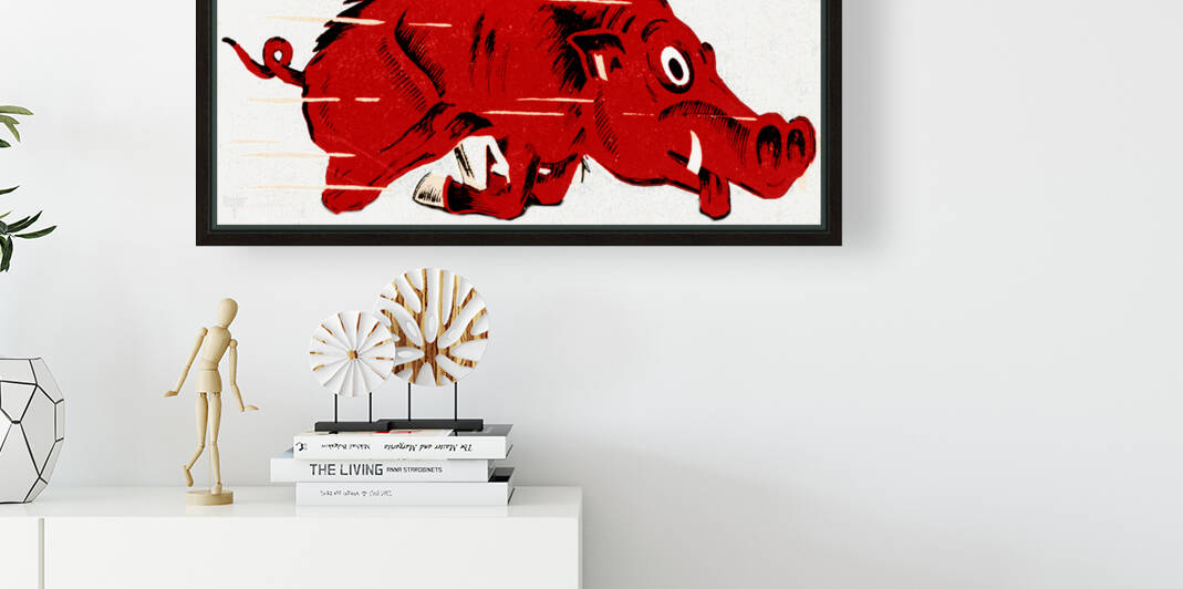1942 Arkansas Razorback Art by Row One Brand