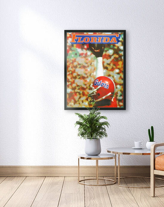 1982 Florida Gators Throwback Football Art by Row One Brand
