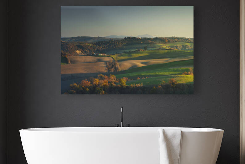 Autumn landscape in Crete Senesi. Asciano Tuscany by Stefano Orazzini