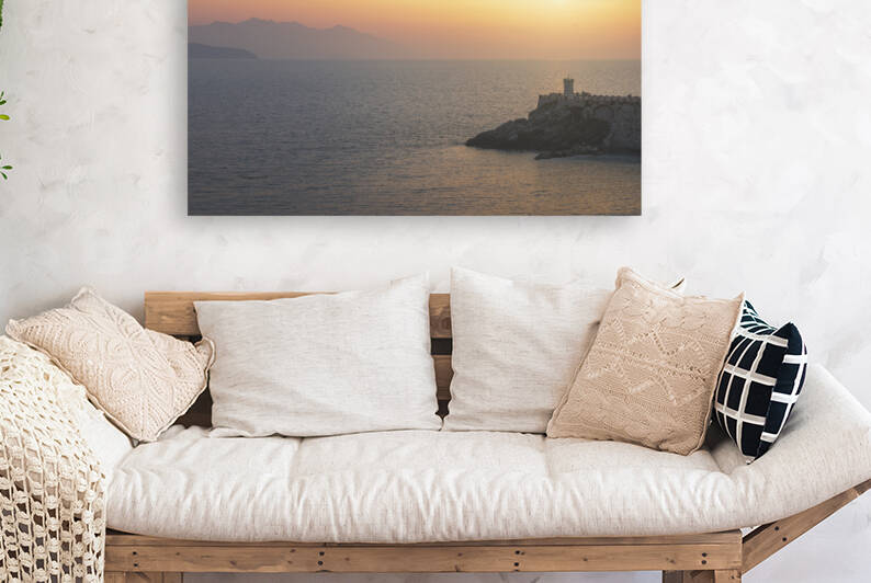 View of Piazza Bovio in Piombino and Elba island in the background by Stefano Orazzini