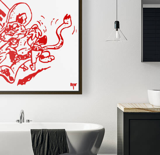 Houston Cougar Throwback Cartoon Art by Row One Brand