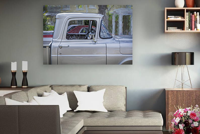 1957 Silver Ford F100 Pickup Truck X 2 by Rich Franco