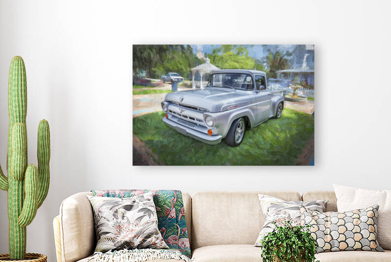 1957 Silver Ford F100 Pickup Truck X 3 by Rich Franco